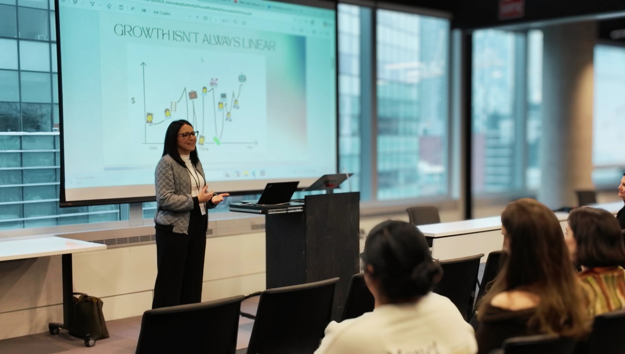 Cinzia leading an AI Foundations session